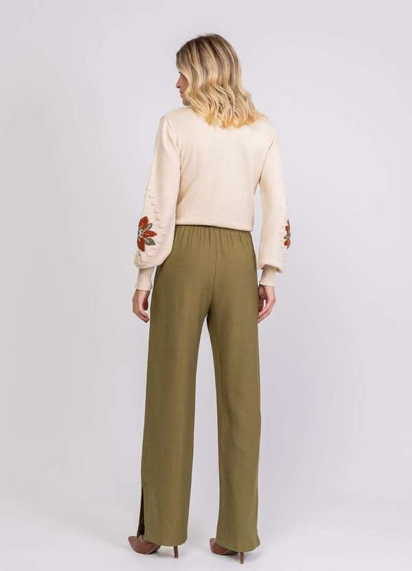 Salvatore Fashion - Tricot Jacquard Bordado Floral Bege 3