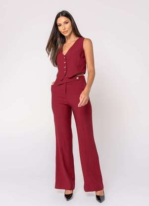 Salvatore Fashion - Calça Alfaiataria com Cós Assimétrico - SALVATORE FASHION