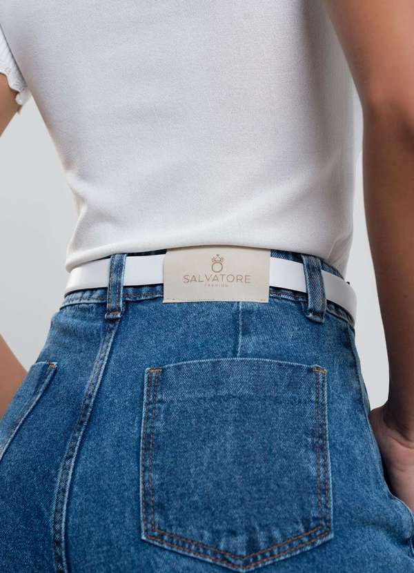 Salvatore Fashion - Calça Jeans Mom Prega  Fashion Azul 5