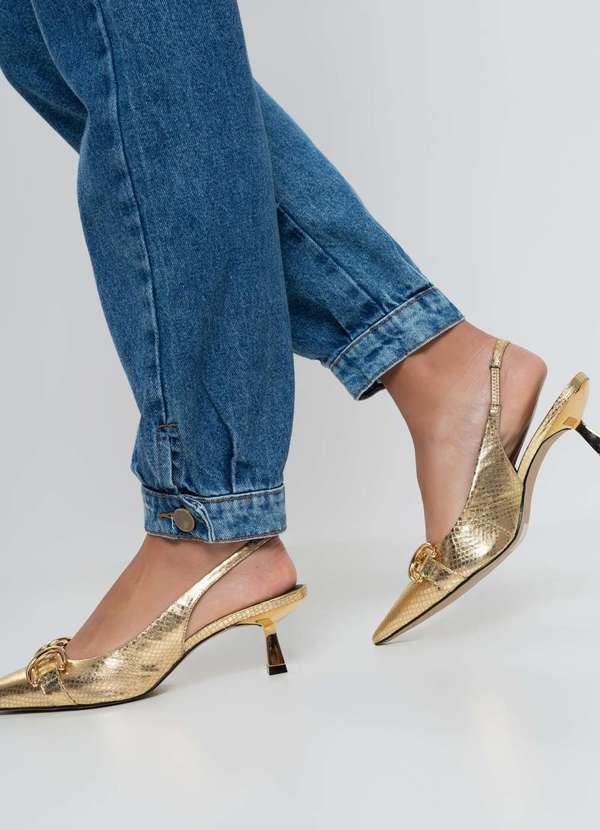 Salvatore Fashion - Calça Jeans Mom Prega  Fashion Azul 6