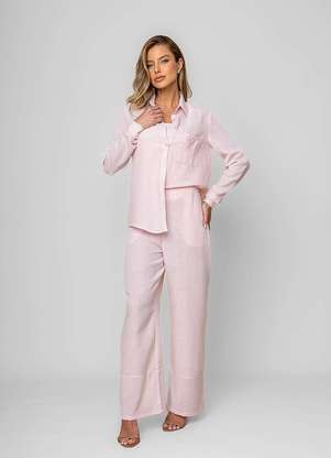 Salvatore Fashion - Calça Pantalona Alfaiataria Listrada - SALVATORE FASHION