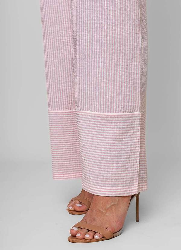 Salvatore Fashion - Calça Pantalona Alfaiataria Listrada Rosa 3