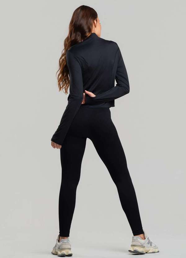 Salvatore Fashion - Jaqueta Esportiva Manga Longa Proteção Uv Preto 3