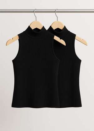 Salvatore Fashion - Kit 2 Regatas Cava Americana Canelada - SALVATORE FASHION