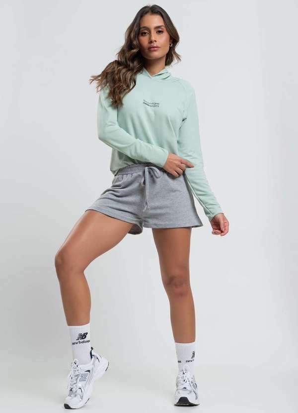 Salvatore Fashion - Casaco Esportivo com Capuz Moletinho Fashion Verde