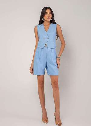 Salvatore Fashion - Conjunto Alfaiataria com Colete e Short - SALVATORE FASHION