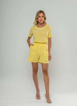 Salvatore Fashion - Conjunto Blusa Básica Manga Curta e Short - SALVATORE FASHION