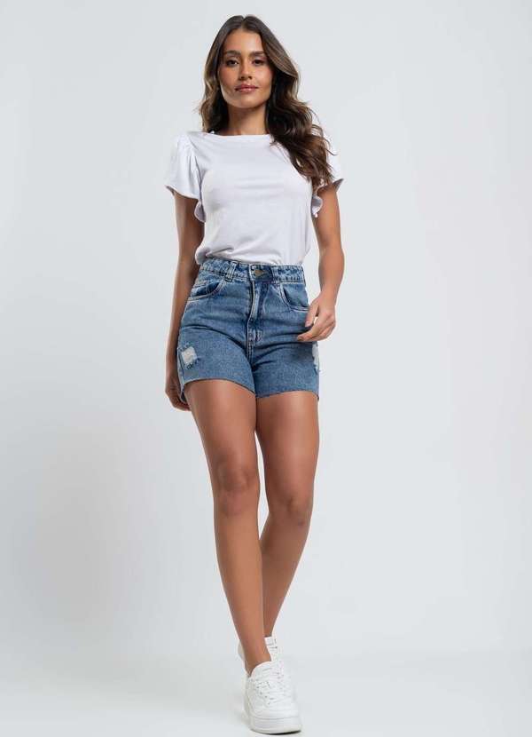 Moda Feminina Short Jeans Na Moda Cintura Short De Jeans De Moda
