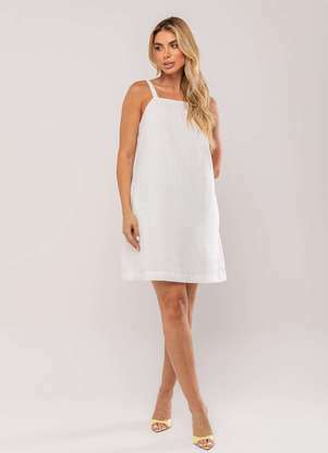 Salvatore Fashion - Vestido Curto com Alça Fina e Bolso - SALVATORE FASHION