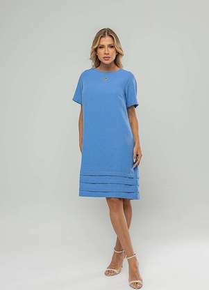 Salvatore Fashion - Vestido Curto com Pregas na Barra - SALVATORE FASHION