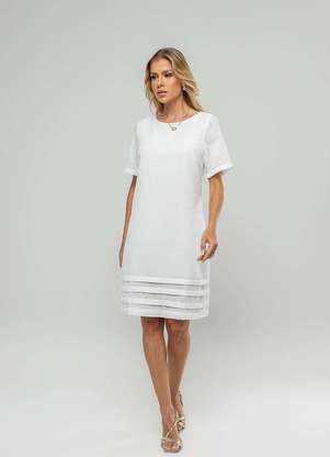 Salvatore Fashion - Vestido Curto com Pregas na Barra - SALVATORE FASHION