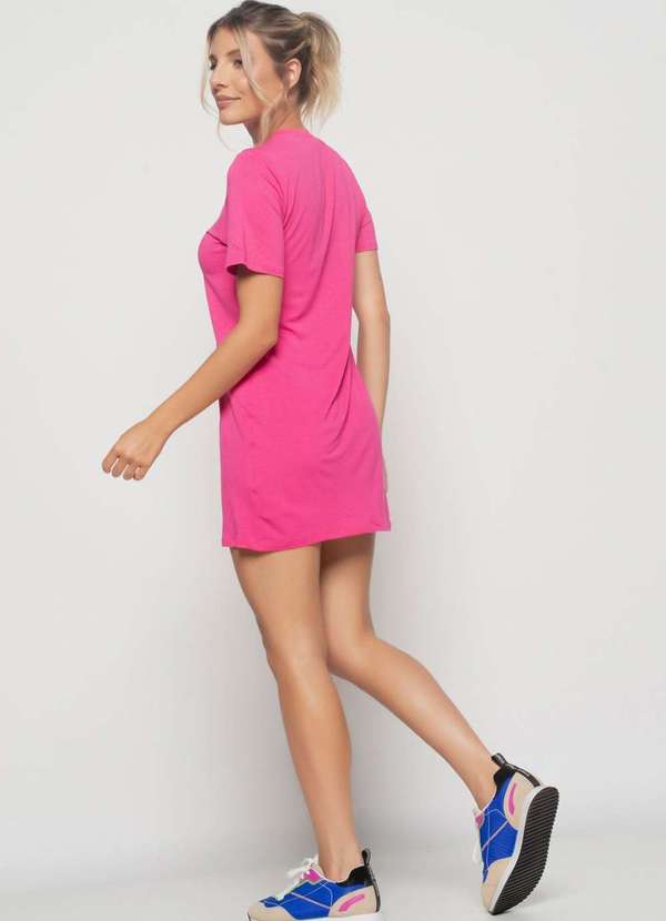 Salvatore Fashion - Vestido Curto Gola Redonda Fashion Rosa 6