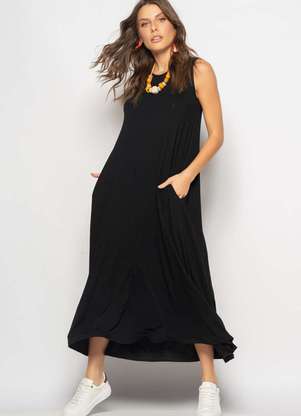 Salvatore Fashion - Vestido Longo Regata com Bolsos - SALVATORE FASHION