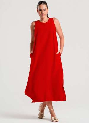 Salvatore Fashion - Vestido Midi Alfaiataria Marrant Regata com Fendas e Bolsos - SALVATORE FASHION