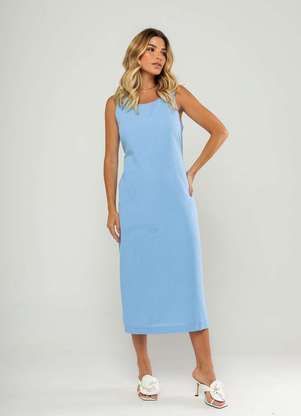 Salvatore Fashion - Vestido Midi Regata e Recorte Posterior - SALVATORE FASHION