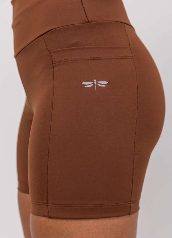 Salvatore Fashion - Bermuda Suplex Poliamida com Bolso Quadrado Marrom 5