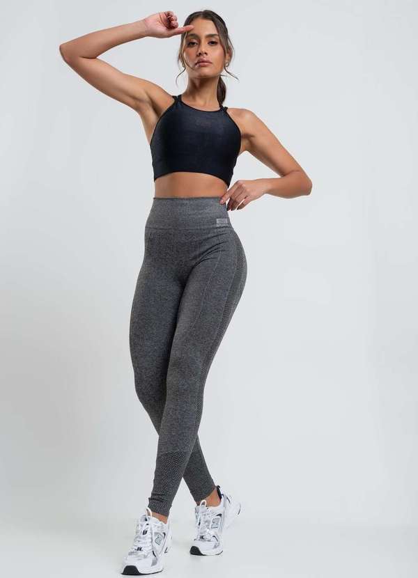 Salvatore Fashion - Calça Legging sem Costura Fashion Cinza