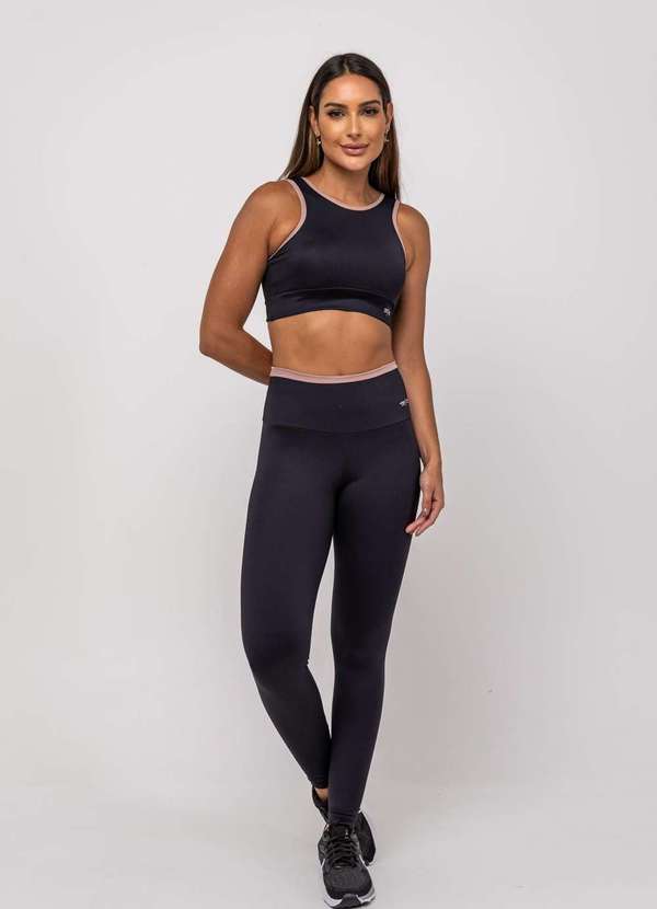 Salvatore Fashion - Calça Legging Suplex Poliamida Básica Preto 3