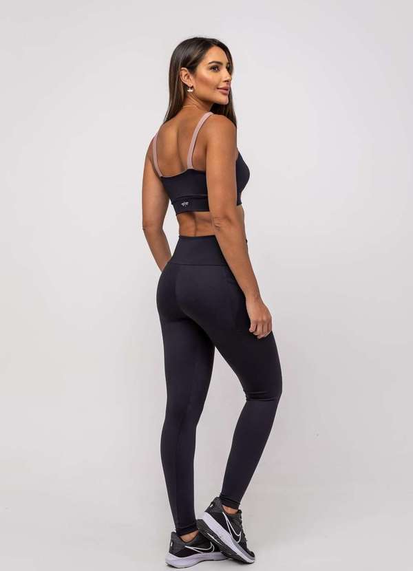 Salvatore Fashion - Calça Legging Suplex Poliamida com Bolso Preto 3