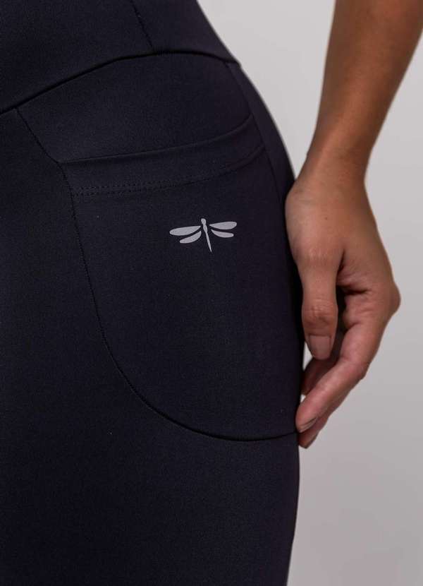 Salvatore Fashion - Calça Legging Suplex Poliamida com Bolso Preto 4