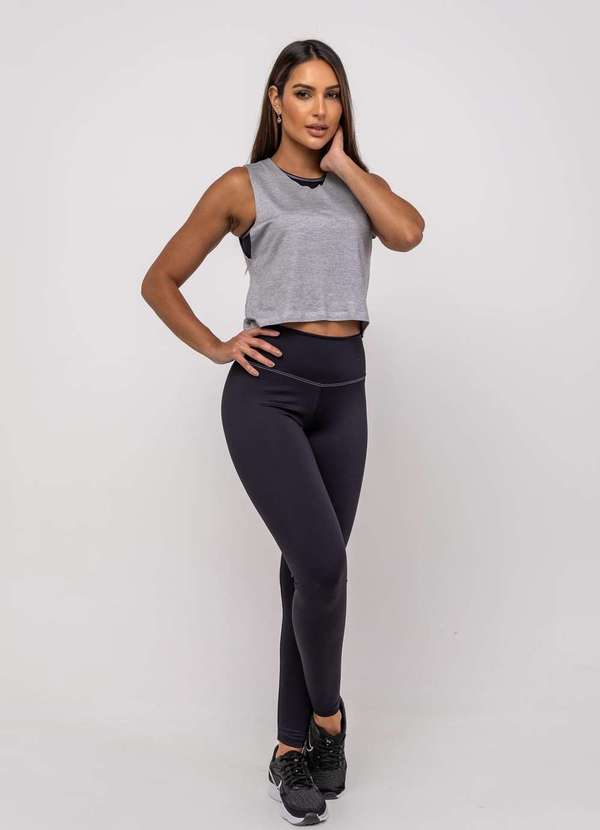 Salvatore Fashion - Regata Libélula Malha  Fashion Cinza 6