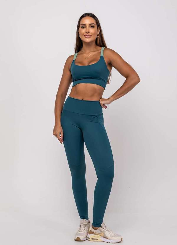 Salvatore Fashion - Top Suplex Poliamida Alça Dupla Verde