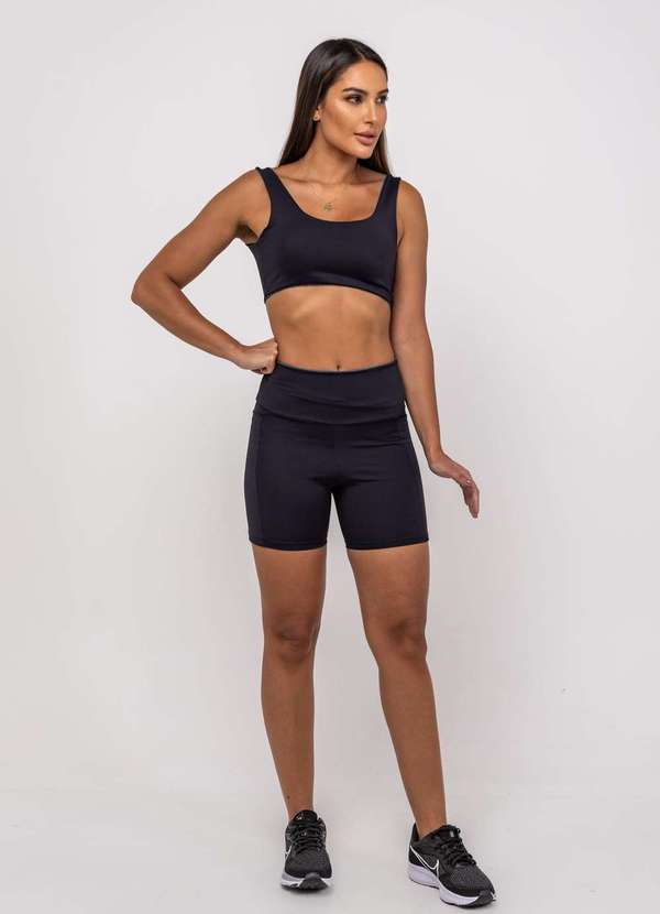 Salvatore Fashion - Top Suplex Poliamida Bicolor Preto 3