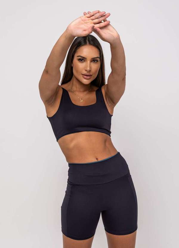 Salvatore Fashion - Top Suplex Poliamida Bicolor Preto 4