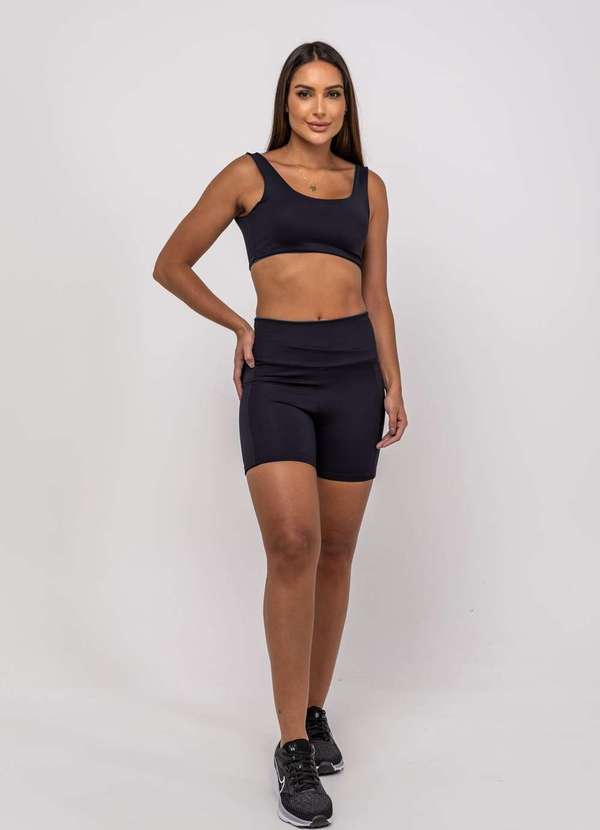 Salvatore Fashion - Top Suplex Poliamida Bicolor Preto 5