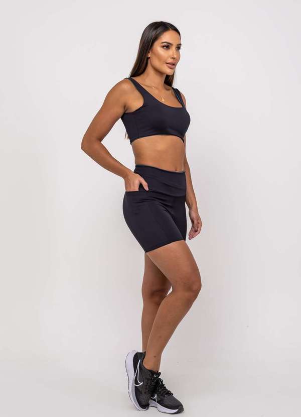 Salvatore Fashion - Top Suplex Poliamida Bicolor Preto 6