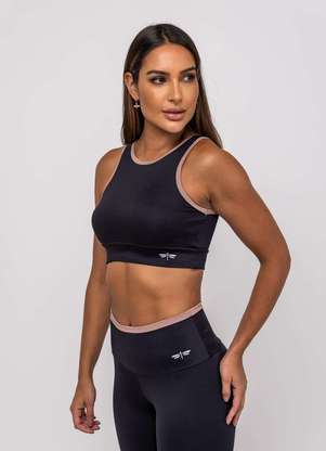 Salvatore Fashion - Top Suplex Poliamida com Detalhes Viés - SALVATORE FASHION