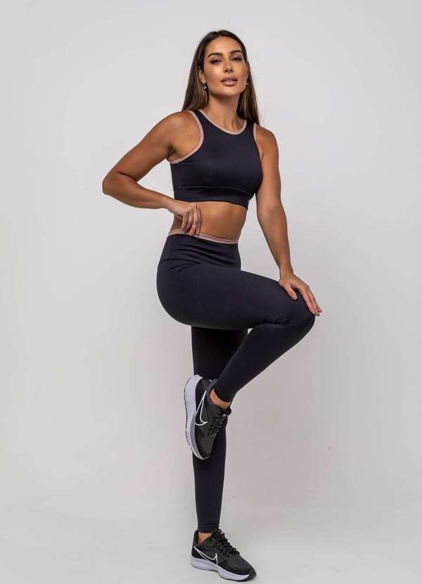 Salvatore Fashion - Top Suplex Poliamida com Detalhes Viés Preto 3