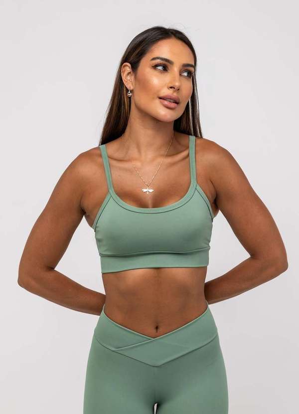 Salvatore Fashion - Top Suplex Poliamida Liso Verde
