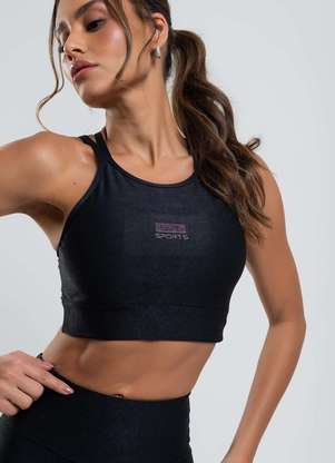 Salvatore Fashion - Top Suplex Canelado Brilho com Decote Alto e Tiras  Fashion - SALVATORE FASHION