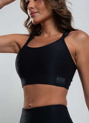 Salvatore Fashion - Top Suplex Canelado Brilho Decote e Tiras  Fashion - SALVATORE FASHION