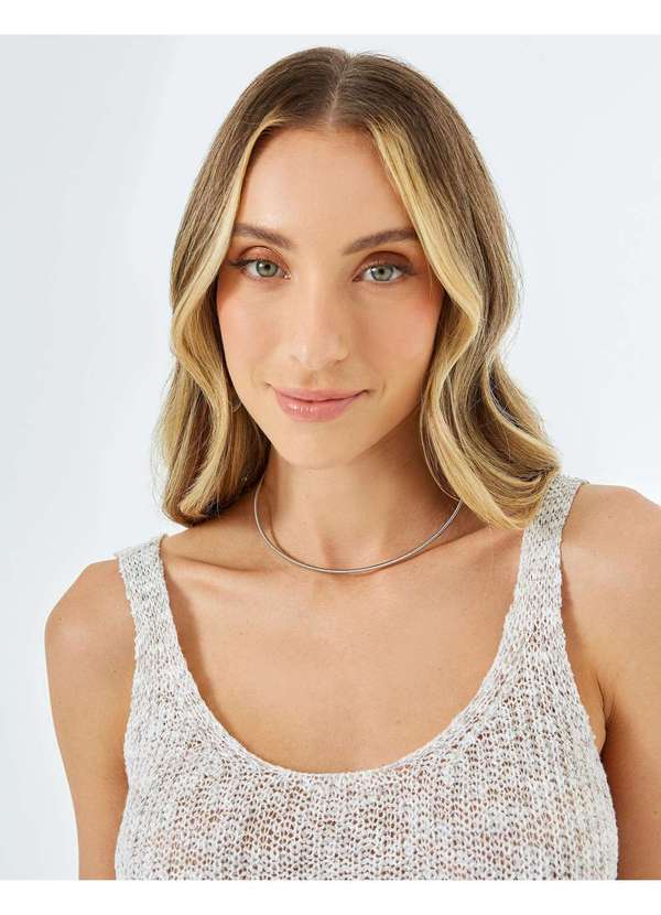 Zinzane - Colar Zinzane Feminino Aro - Niquel Cinza