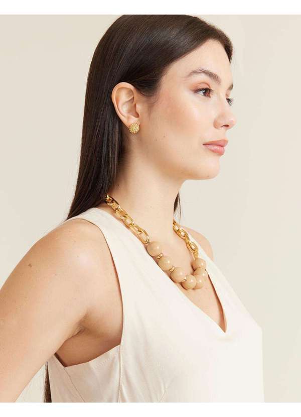 Zinzane - Blusa Manga 3/4 Elasticos - Off White Branco 3