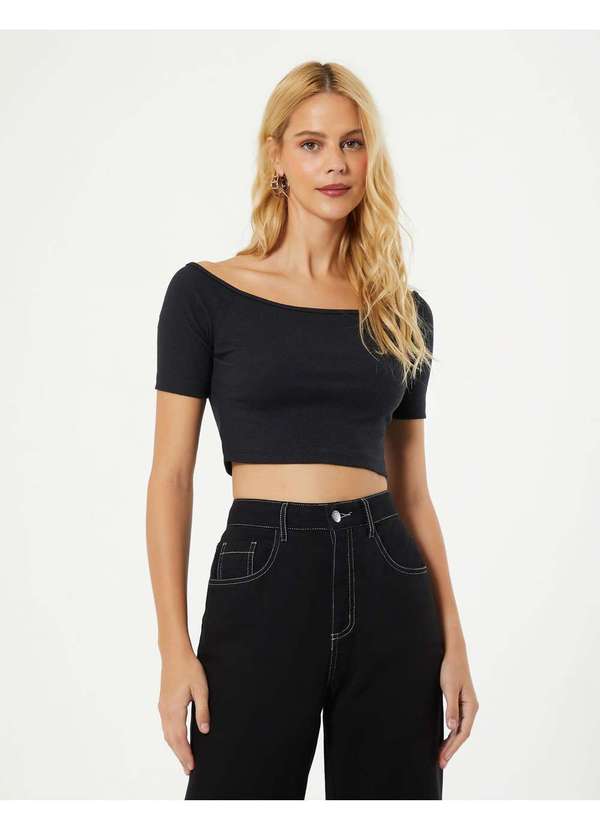 Zinzane - Blusa Raglan Rib - Preto Preto