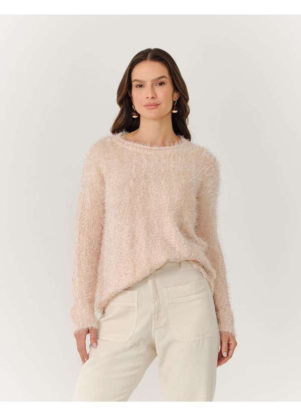 Zinzane - Blusa Tricot Angora Nude