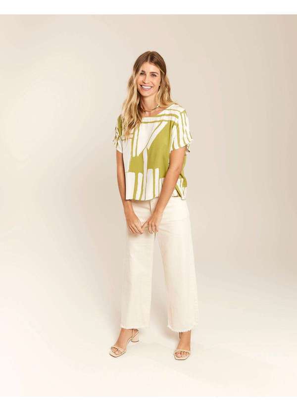 Zinzane - Blusa Zinzane Feminino Estampada Geo Fresh - Pistache Verde