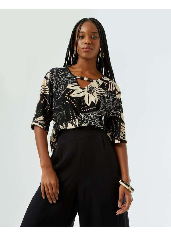 Zinzane - Blusa Zinzane Feminino Poppy - Preto Preto