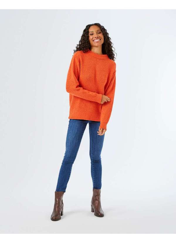 Zinzane - Pull Oversized Zinzane Feminino Tricot - Paprika Laranja 2