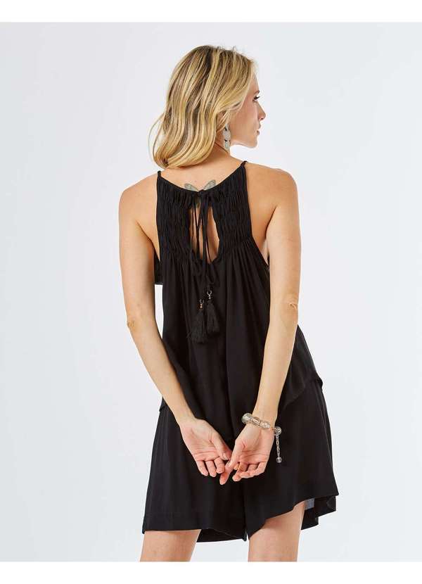 Zinzane - Regata Zinzane Feminina Detalhe Lastex Costas Preto