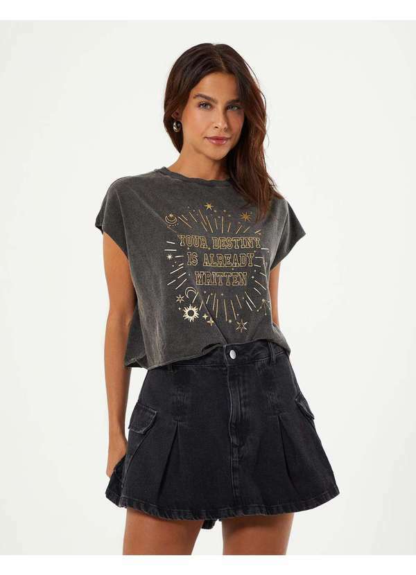 Zinzane - T-Shirt Silk Your Destiny - Preto Stone Preto