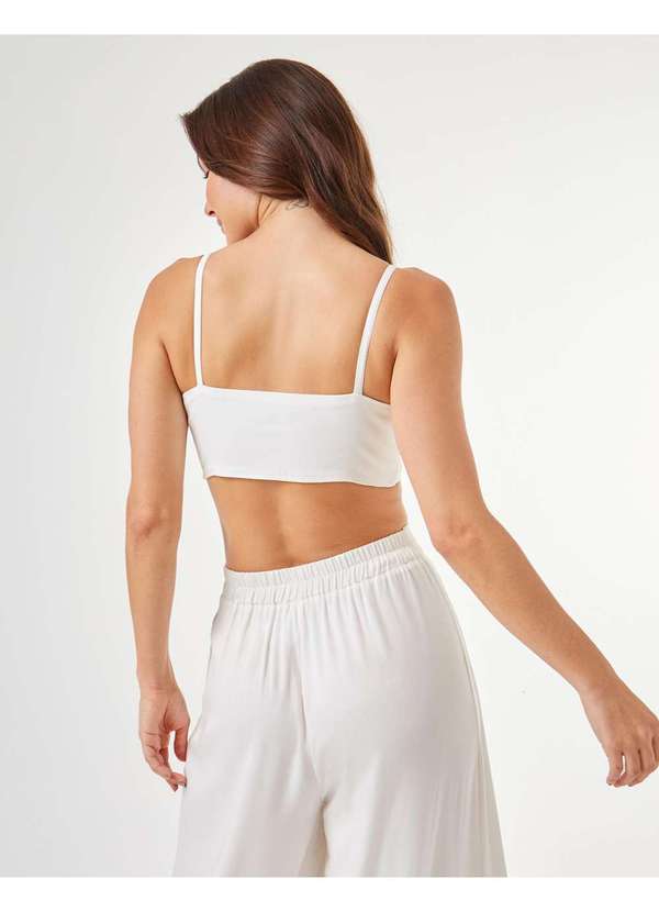 Zinzane - Top Zinzane Feminino Benagline Barra Assimetrica Branco 4