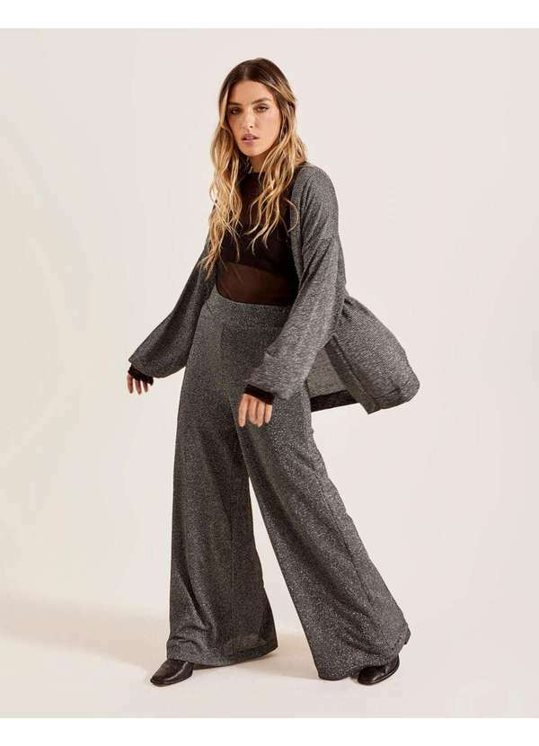 Zinzane - Calca Zinzane Feminino Pantalona Shine - Preto Preto
