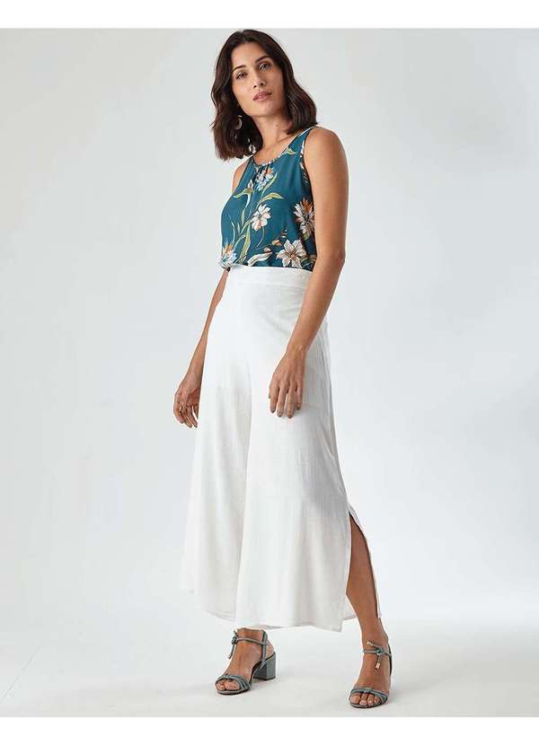 Zinzane - Calca Zinzane Feminino Pernas Assimetricas Branco