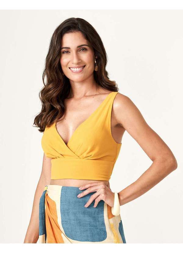 Zinzane - Vestido Zinzane Feminino Micheli no Longo Amarelo