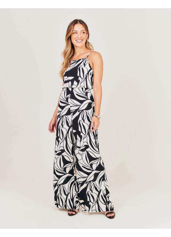 Zinzane - Macacao Estampado Miucha - Preto Preto