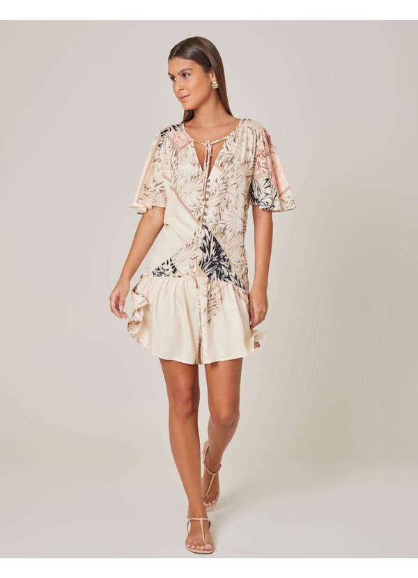 Zinzane - Macaquinho Estampado Campelo - Areia Bege